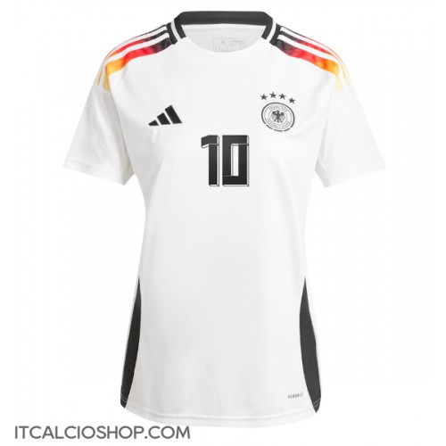 Germania Jamal Musiala #10 Prima Maglia Femmina Europei 2024 Manica Corta